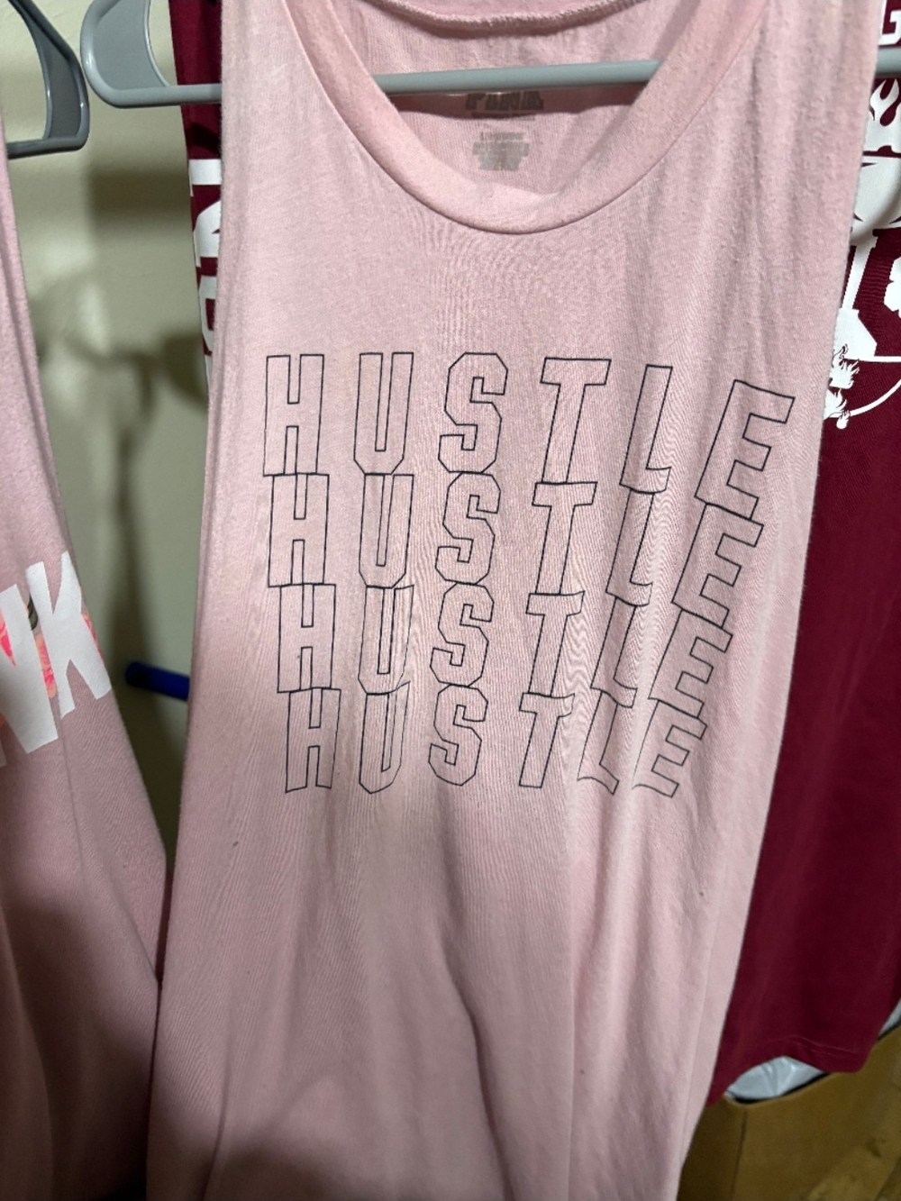 Victoria's Secret Pink 'HUSTLE' Graphic Tank Top
